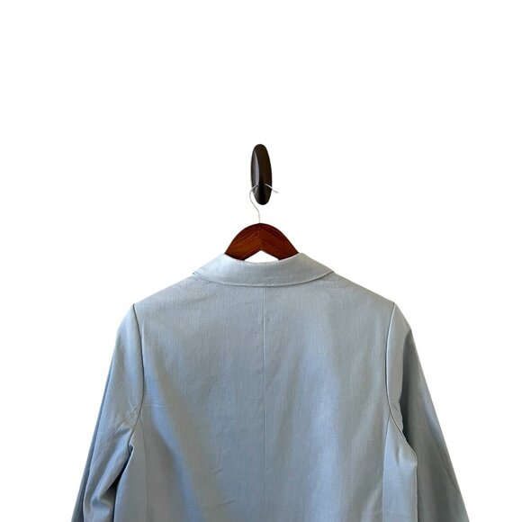 Banana Republic NEW Linen Blend Double Breasted Blazer In Powder Blue Size 10 - Picture 10 of 16